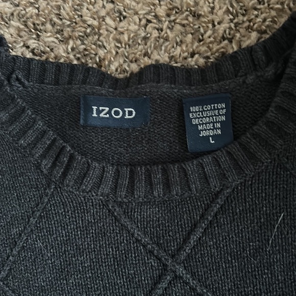 Dark Gray Izod Sweater- size L - Picture 2 of 2